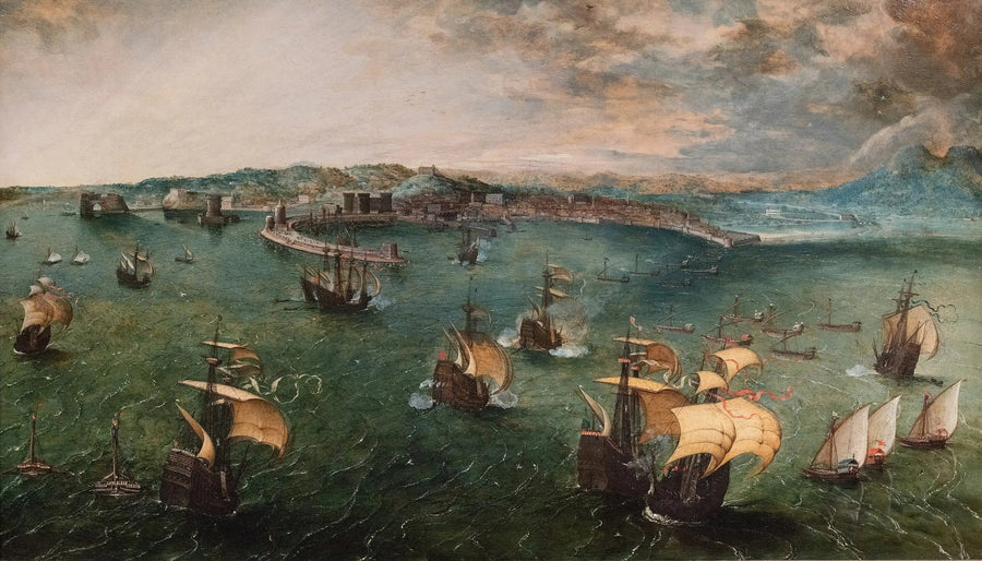 Bataille navale dans le golfe de Naples - Pieter Brueghel the Elder