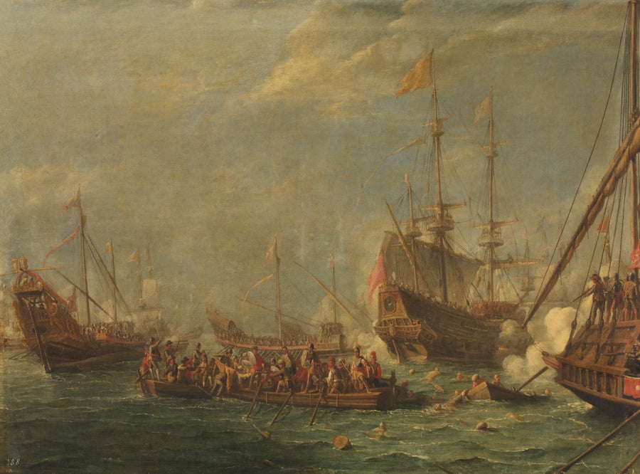 Bataille navale entre Turcs et Maltais - Kasper van Eyck