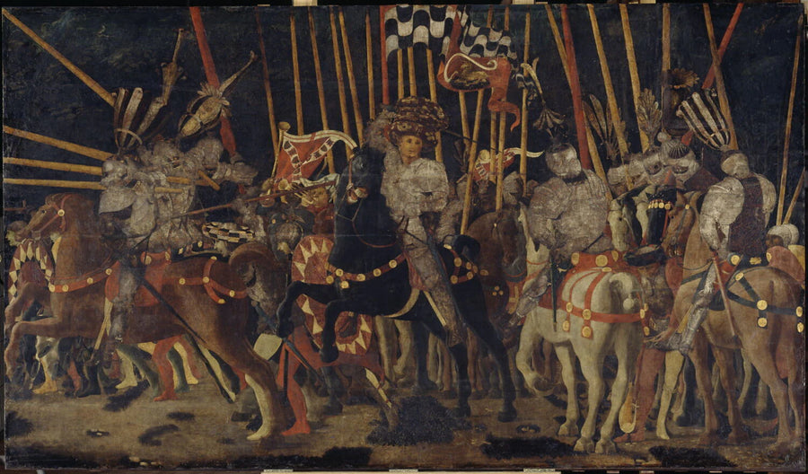 La Bataille de San Romano : la contre-attaque de Micheletto Attendolo da Cotignola - Uccello, Paolo (Paolo di Dono, dit)