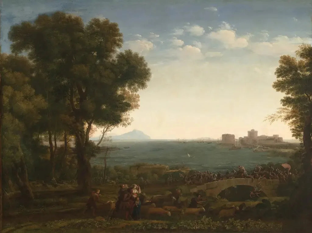 Bataille sur un pont - Claude Lorrain image 1 reproduction artisanale de tableau