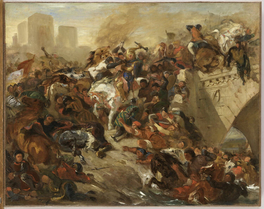 Bataille de Taillebourg gagnée par Saint-Louis (21 juillet 1242) - Eugène Delacroix