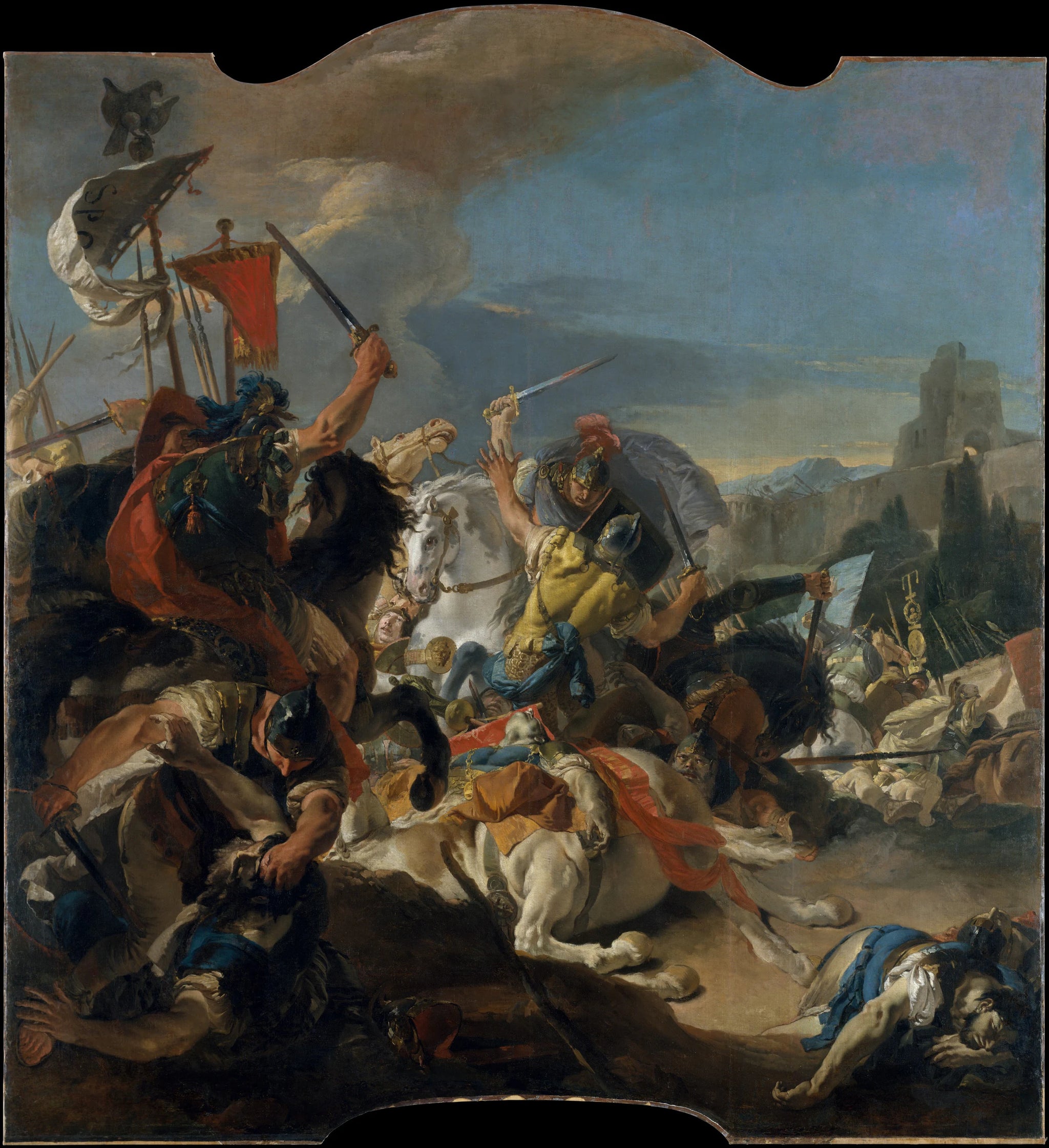 La bataille de Vercelles - Giovanni Battista Tiepolo