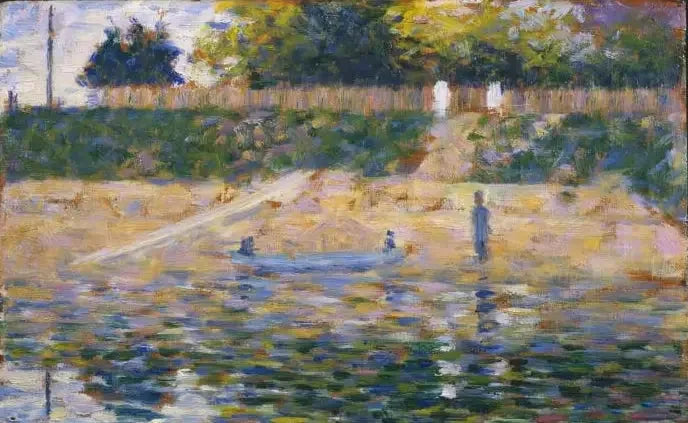 Bateau au bord de la berge, Asnières - Georges Seurat