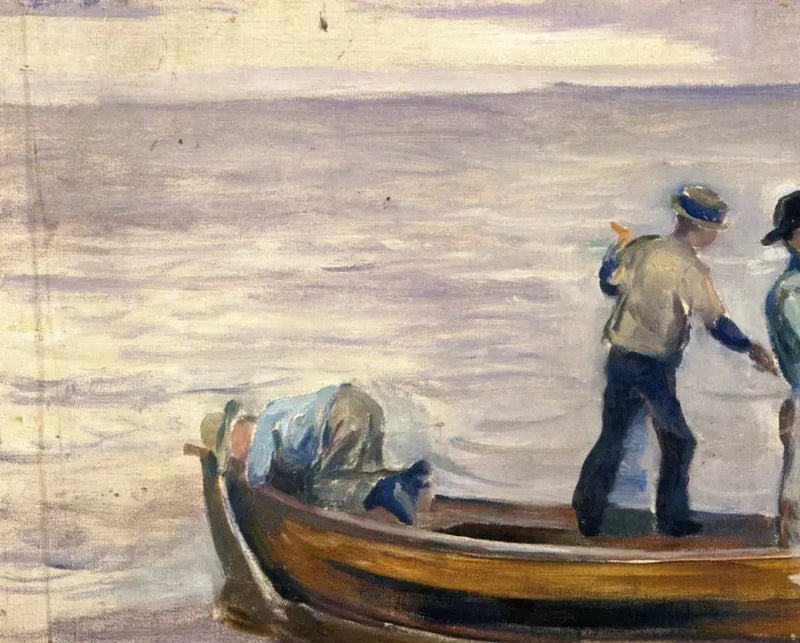 Bateau avec trois garçons - Edvard Munch