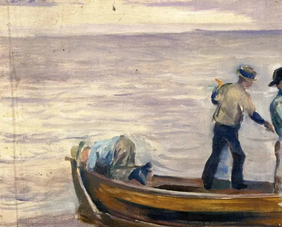 Bateau avec trois garçons - Edvard Munch