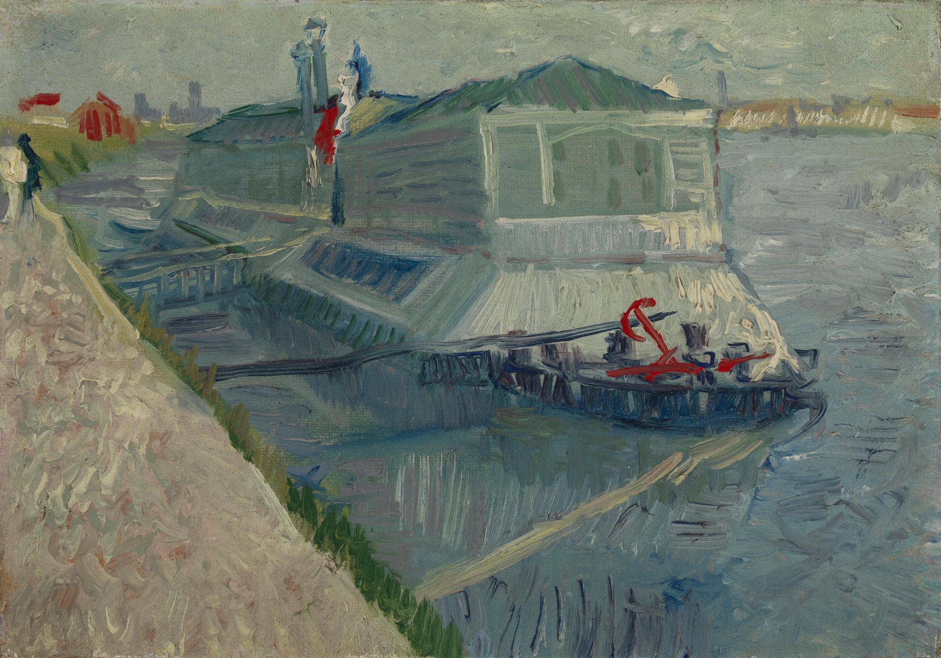 Le Bateau-blanchisserie sur la Seine à Asnières F311 de Vincent van Gogh, VMFA