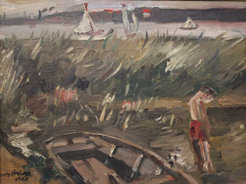Bateau dans les roseaux du Müritzsee - Lovis Corinth