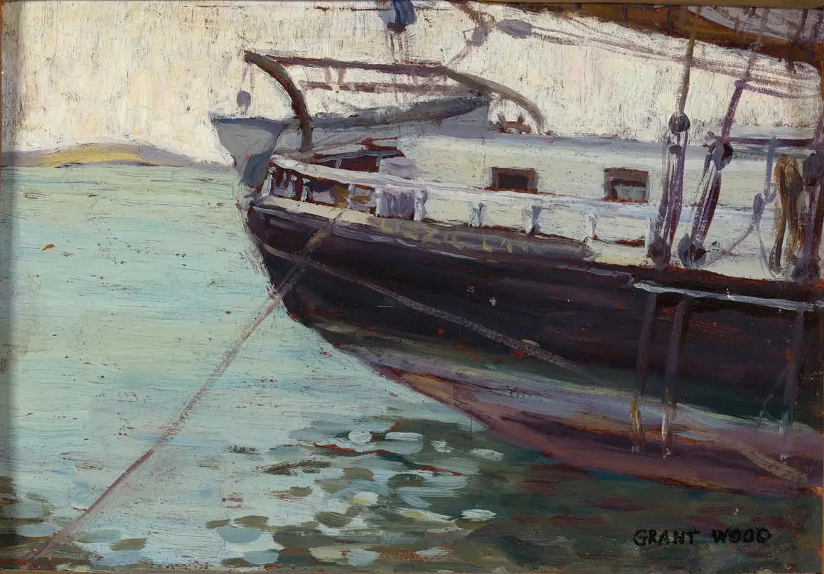 Bateau - Grant Wood image 1 reproduction d’œuvre d’art à l’huile