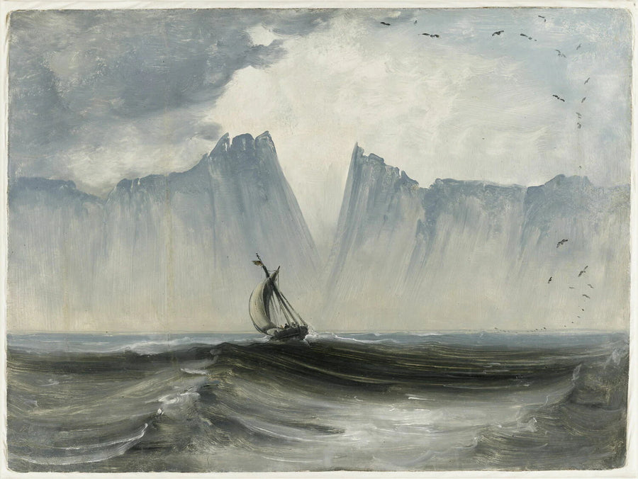 Un bateau « Sexring » près de la paroisse de Stegen (esquisse) - Peder Balke