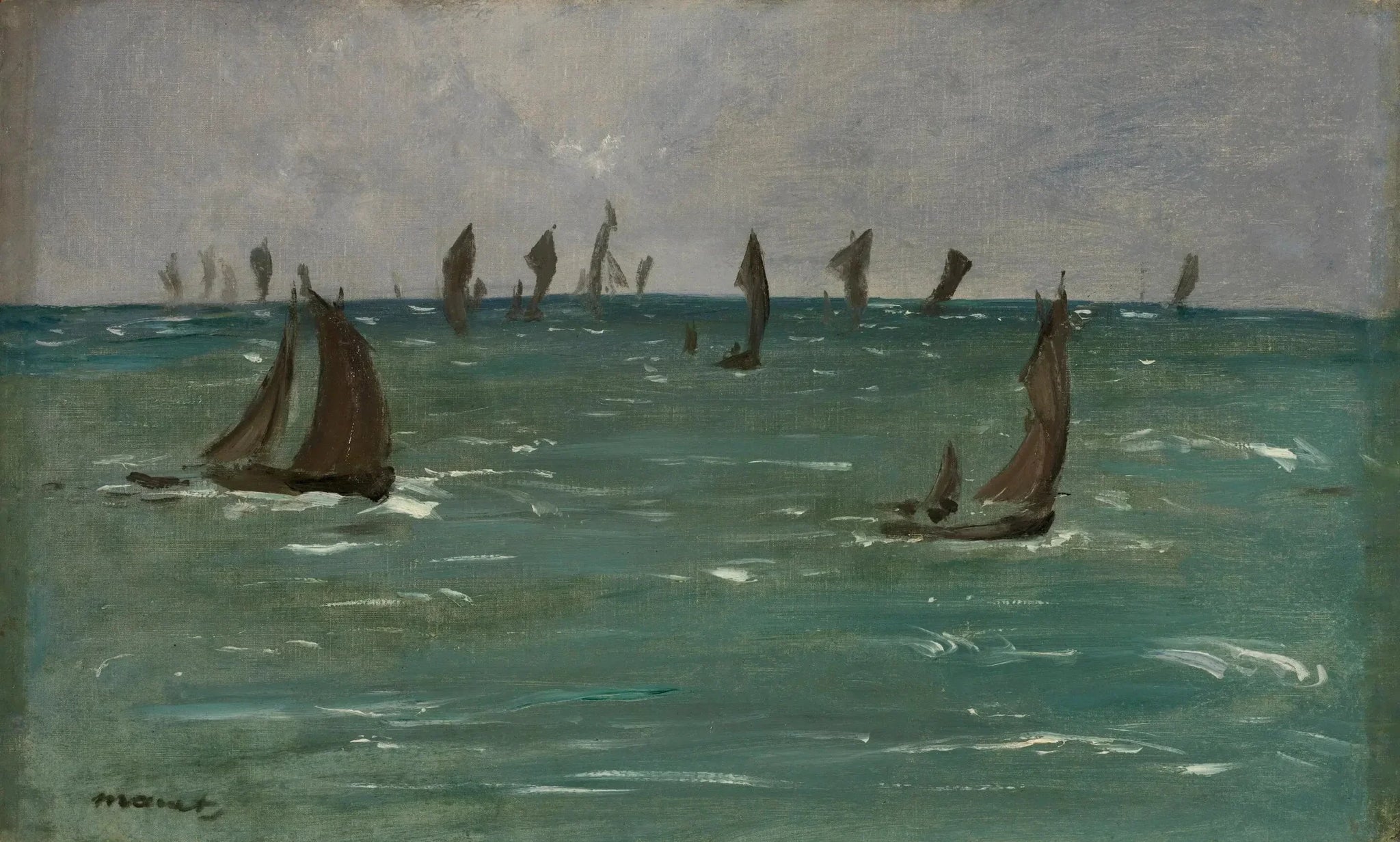 Bateaux à Berck-sur-Mer - Édouard Manet image 1 reproduction réalisée par Alpha Reproduction
