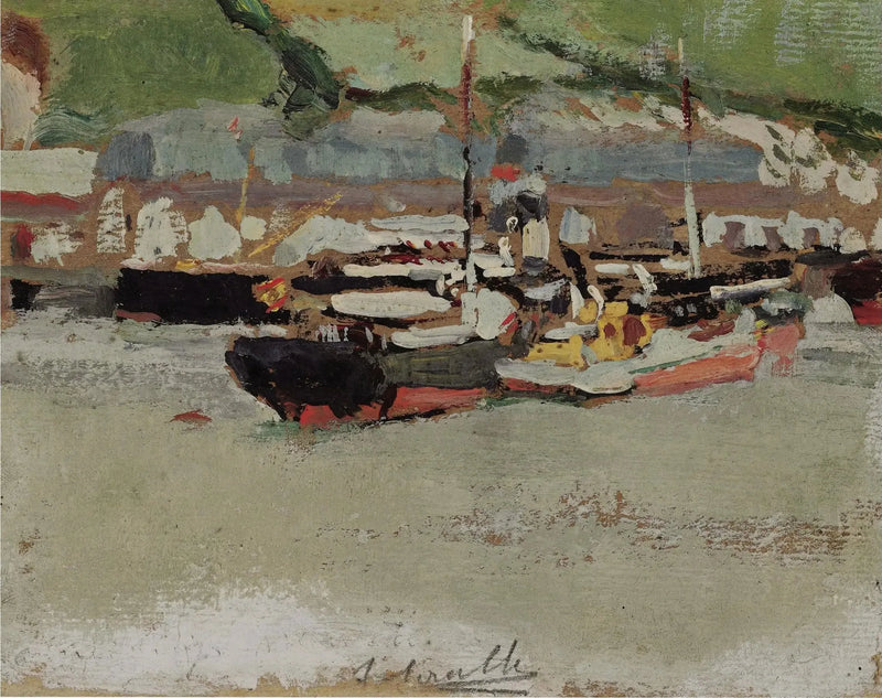 Bateaux dans un port - Joaquín Sorolla