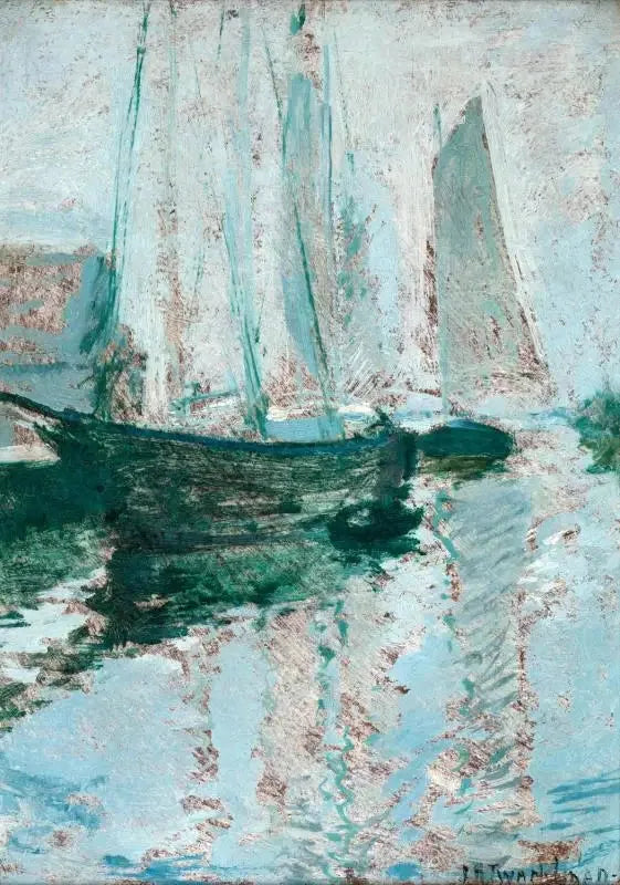 Bateaux de Gloucester - John Henry Twachtman image 1 reproduction de peinture à l’huile