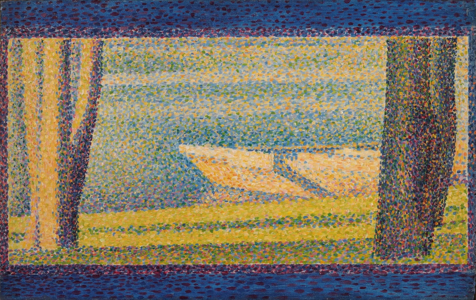 Bateaux et arbres amarrés - Georges Seurat image 1 tableau peint à l’huile sur toile
