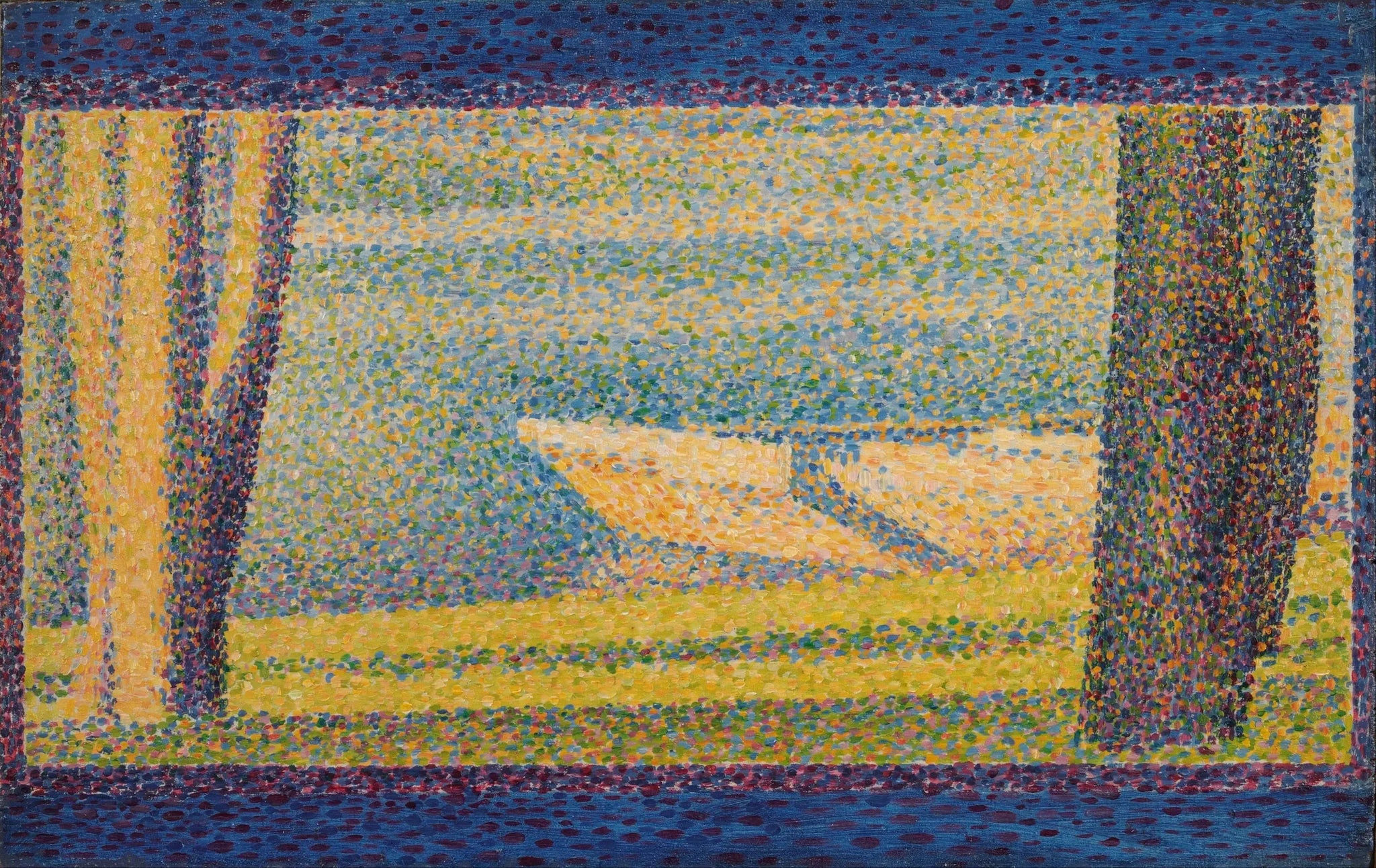 Bateaux et arbres amarrés - Georges Seurat image 1 tableau peint à l’huile sur toile