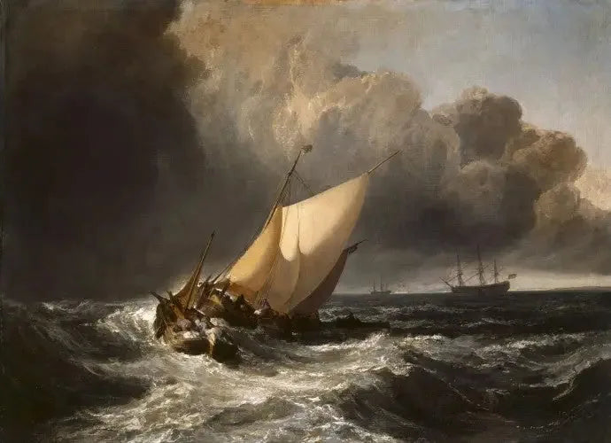 Bateaux hollandais dans la tempête - J. M. W. Turner