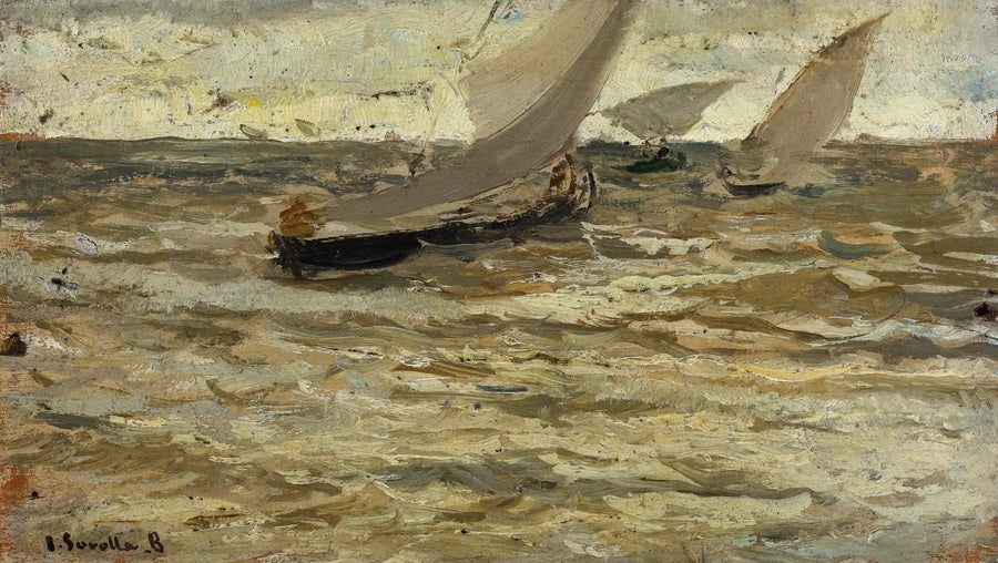 Bateaux quittant le port, Asturies - Joaquín Sorolla