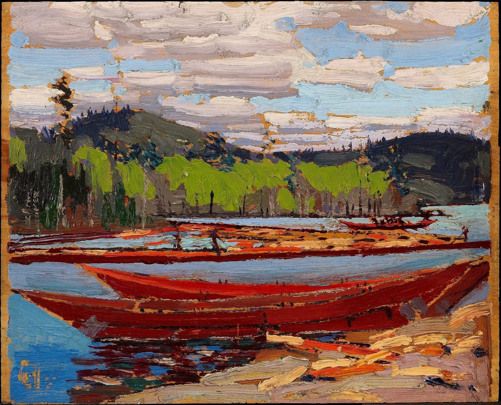 Bateaux - Tom Thomson image 1 copie de tableau peinte à la main