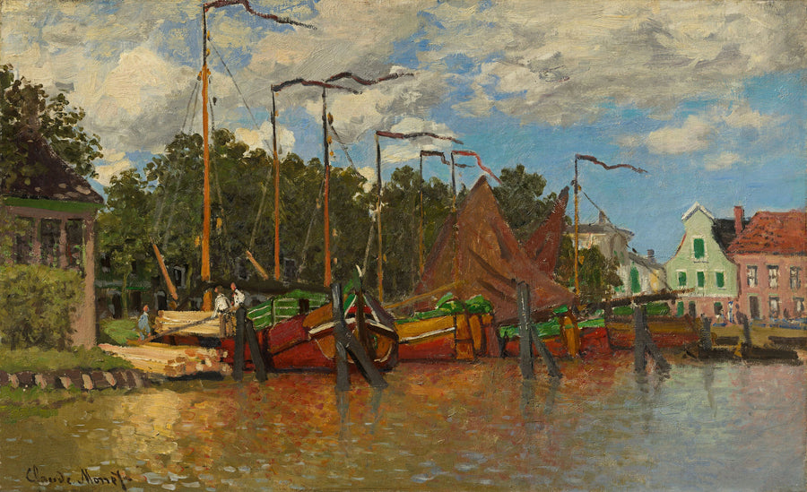 Човни в Zaandam W189 - Клод Моне