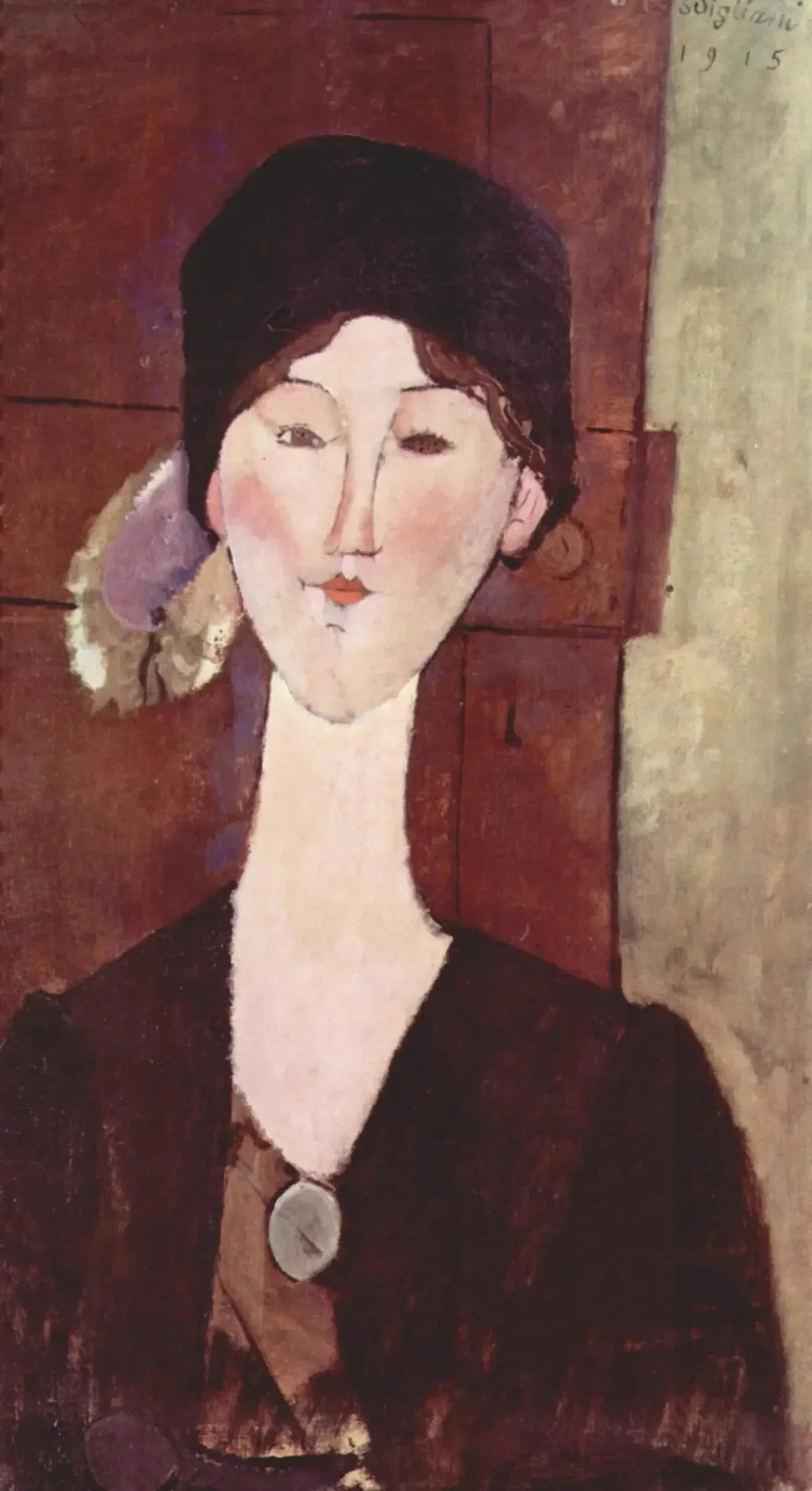 Beatrice Hastings devant une porte - Amedeo Modigliani image 1 reproduction réalisée par Alpha Reproduction