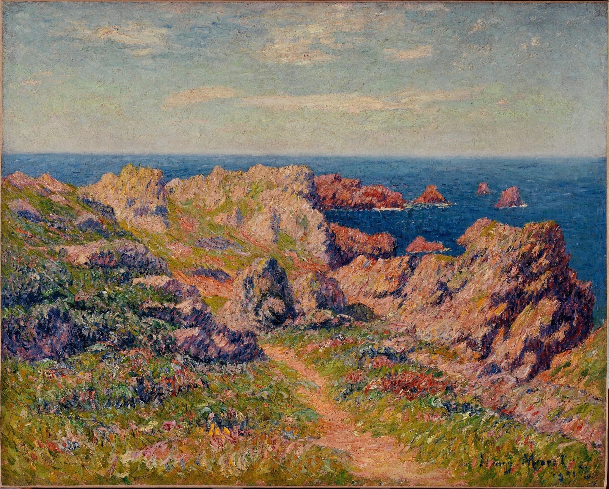 Beau temps à Pern (Île d'Ouessant) - Henry Moret image 1 tableau peint à l’huile sur toile