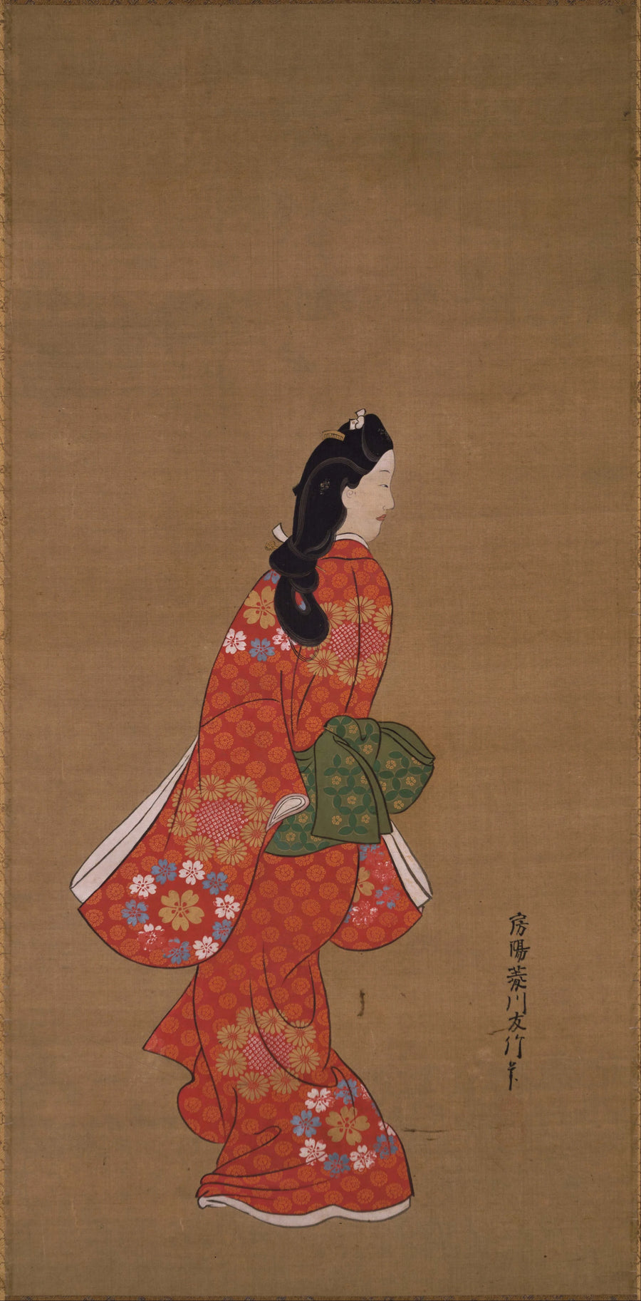 Beauté se retournant - Hishikawa Moronobu
