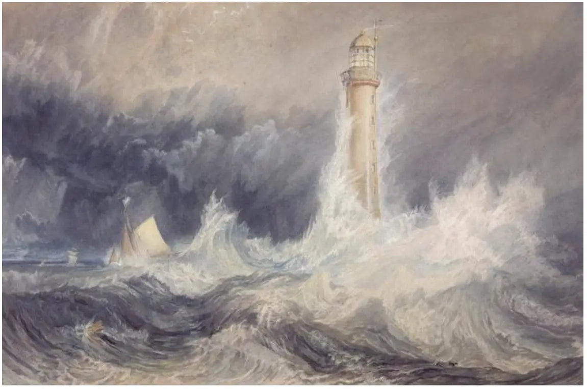 Bell Rock Lighthouse - J. M. W. Turner image 1 tableau peint à l’huile sur toile