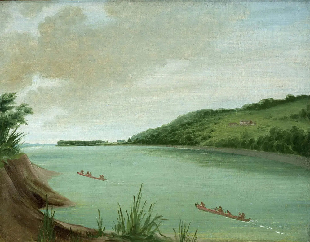 Belle Vue Agence indienne du major Dougherty 870 milles au-dessus de Saint-Louis - George Catlin - Alpha Reproduction