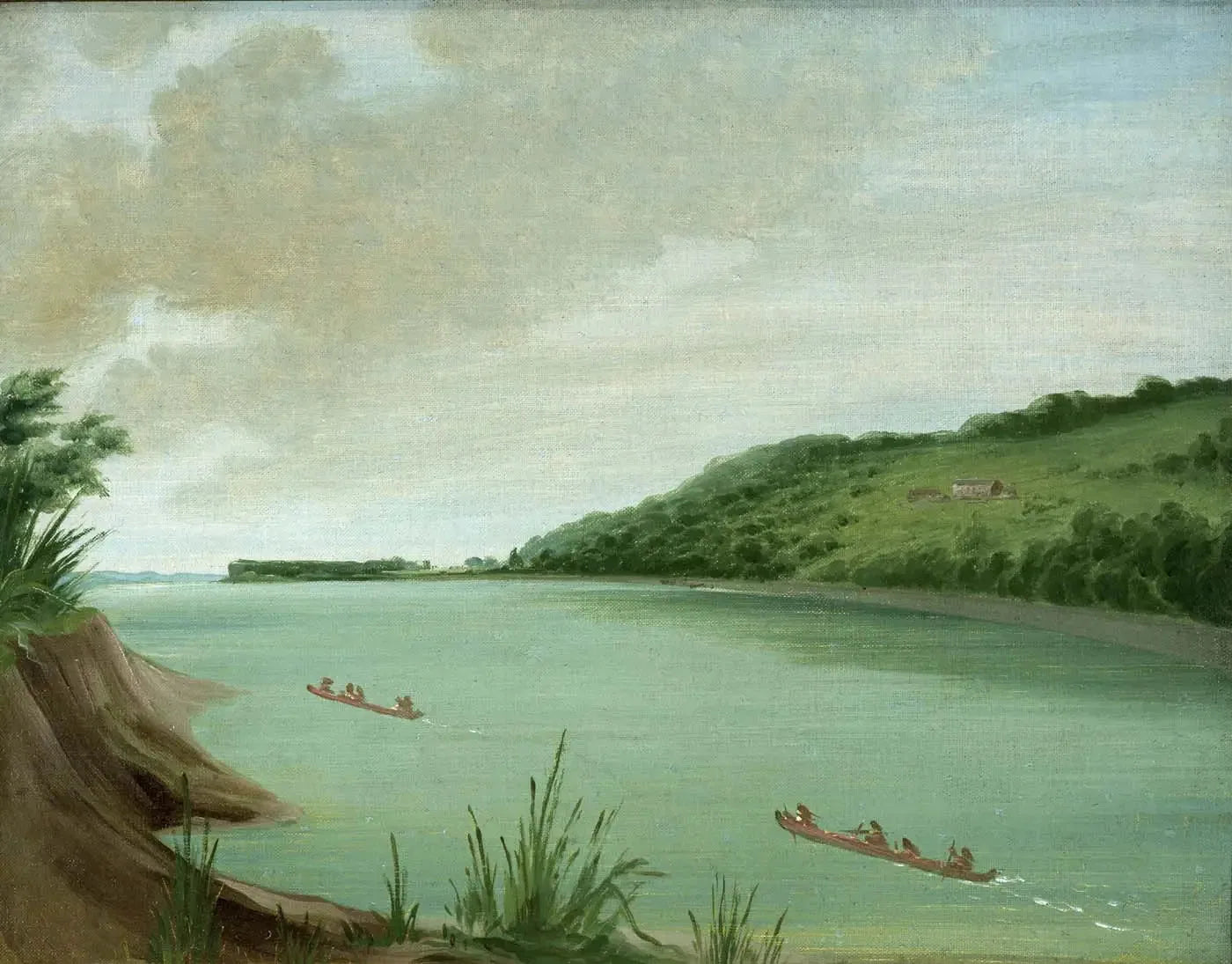 Belle Vue, Agence indienne du major Dougherty, 870 milles au-dessus de Saint-Louis - George Catlin image 1 reproduction réalisée par Alpha Reproduction