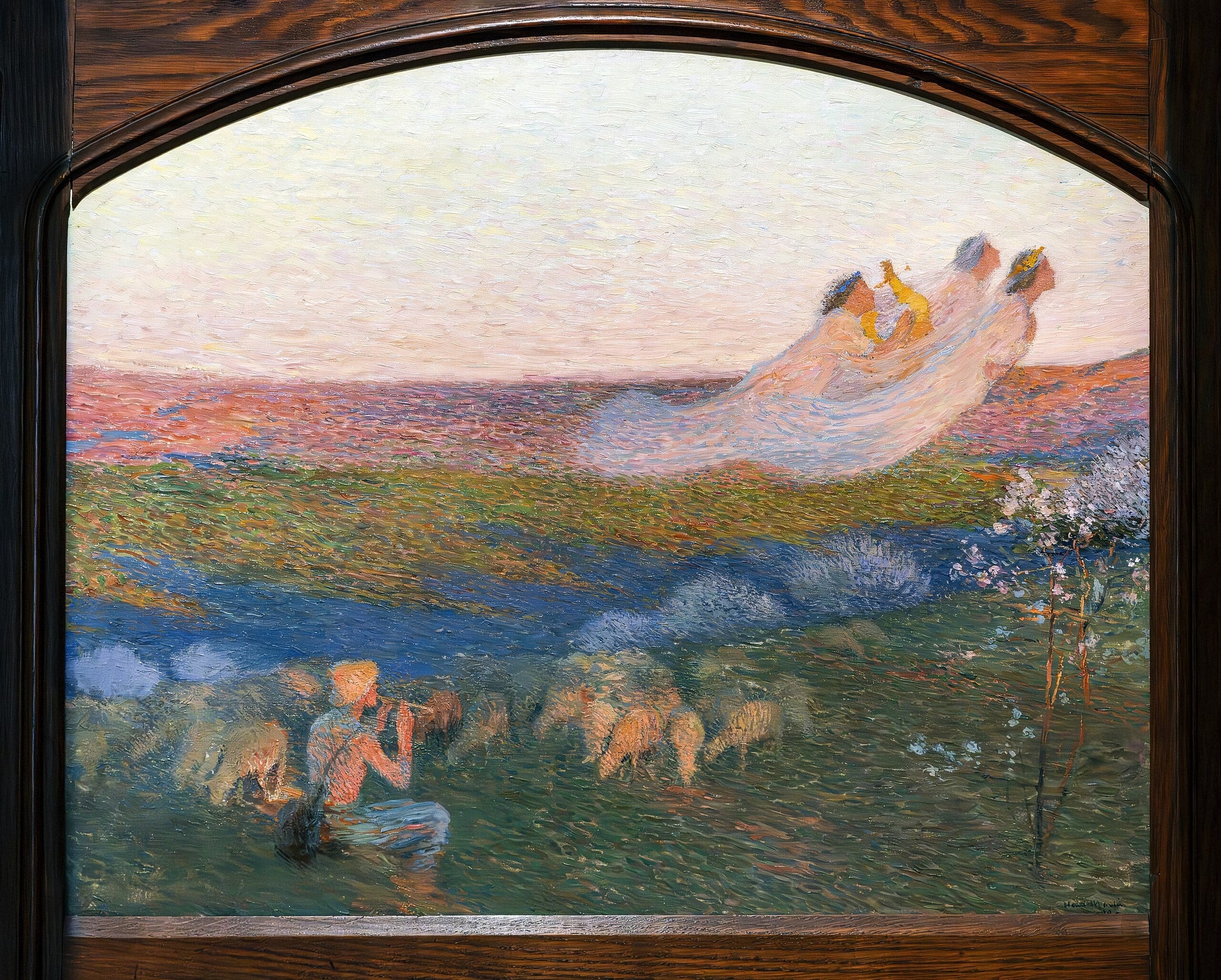 Berger et ses trois muses - Henri-Jean Guillaume Martin image 1 reproduction artisanale de tableau