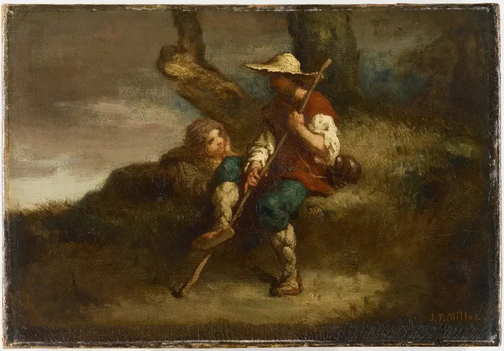 Bergers au repos - Jean-François Millet image 1 reproduction réalisée par Alpha Reproduction