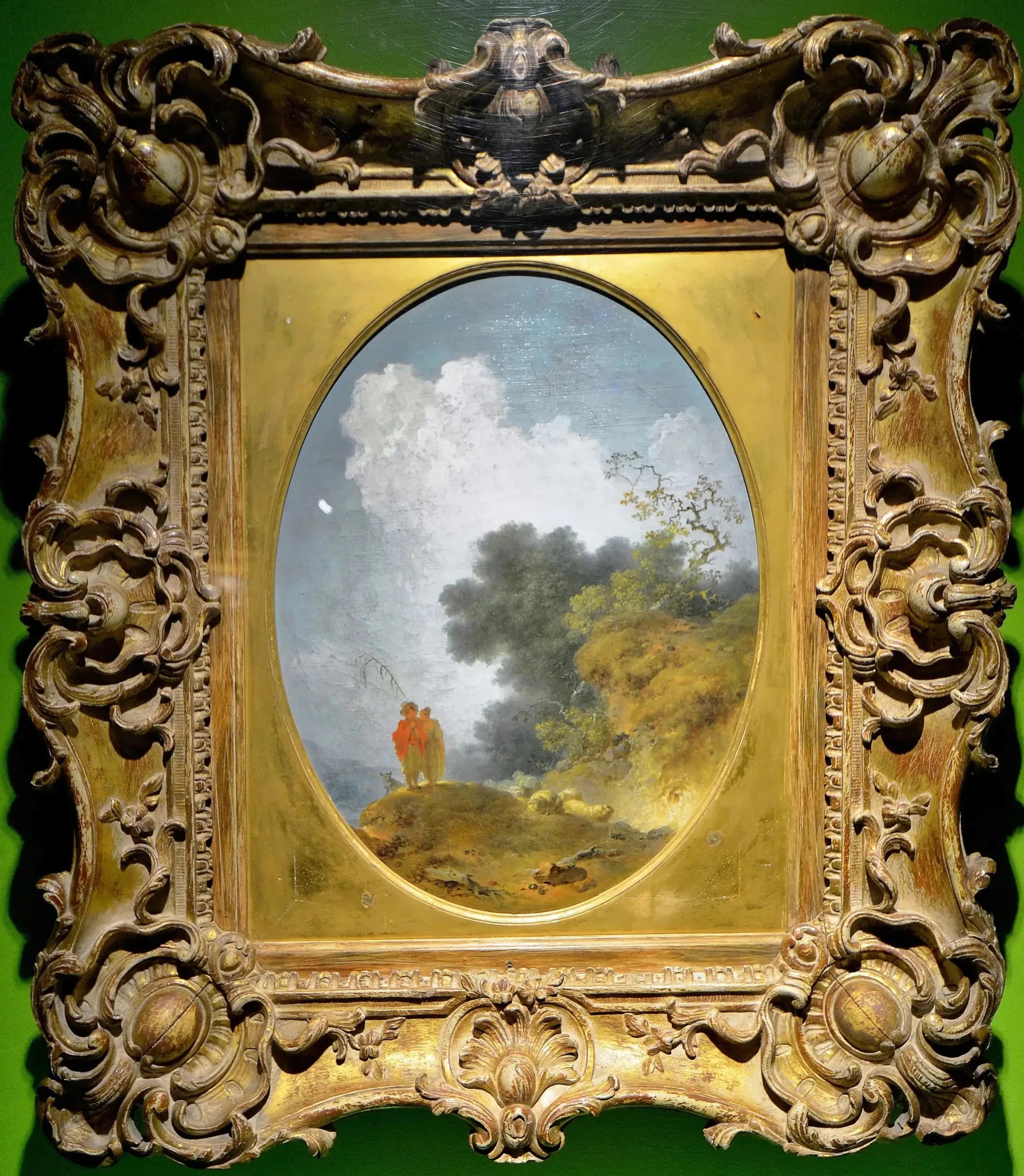 Bergers dans un paysage - Jean-Honoré Fragonard image 2 reproduction de peinture à l’huile