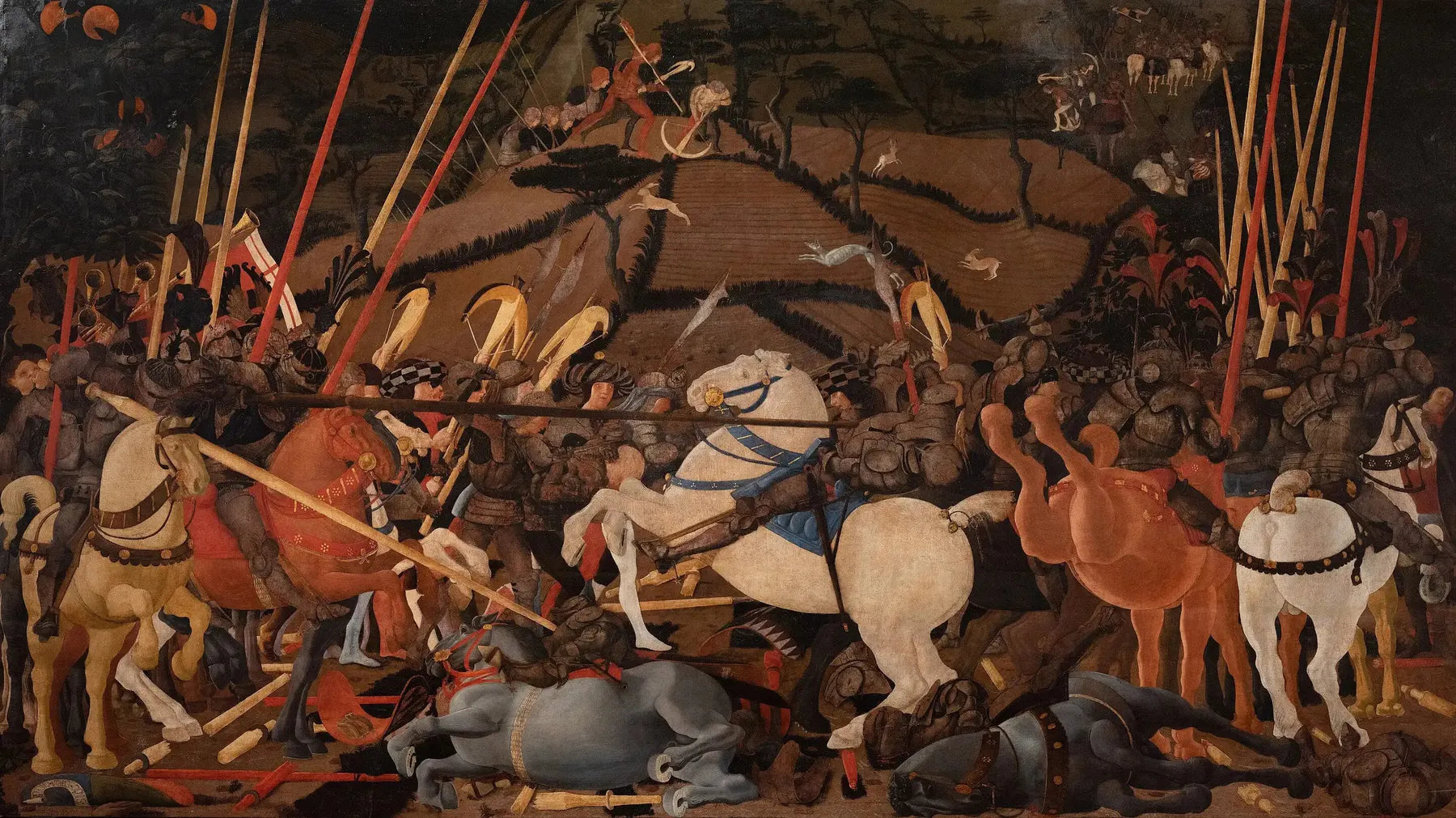 Bernardino della Ciarda désarçonné - Paolo Uccello image 1 copie peinte à la main à l’huile
