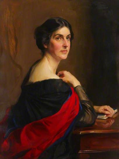 Bertha Phillpotts, DBC, MA, LHD, directrice du Westfield College (1919–1921) - Philip de László image 1 copie peinte à la main à l’huile