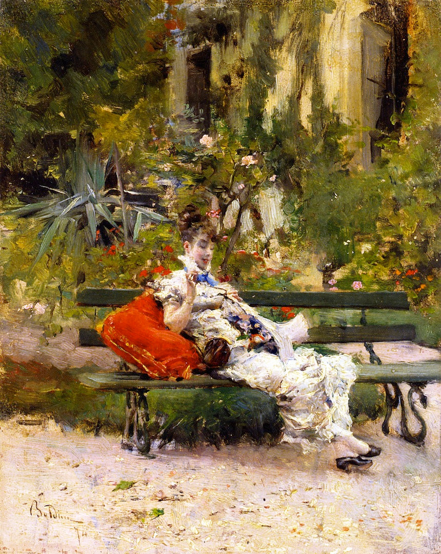 Berthe coud dans le jardin - Giovanni Boldini image 1 reproduction d’œuvre d’art à l’huile