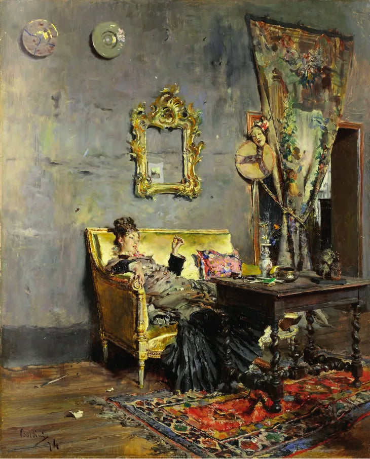 Berthe fume - Giovanni Boldini image 1 copie de tableau peinte à la main