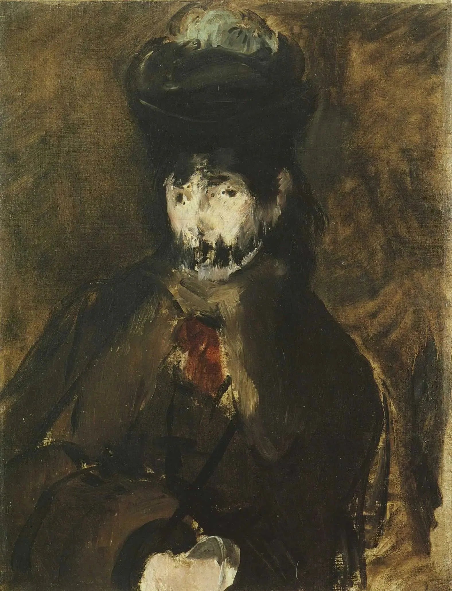 Berthe Morisot à la voilette - Édouard Manet image 1 copie peinte à la main à l’huile