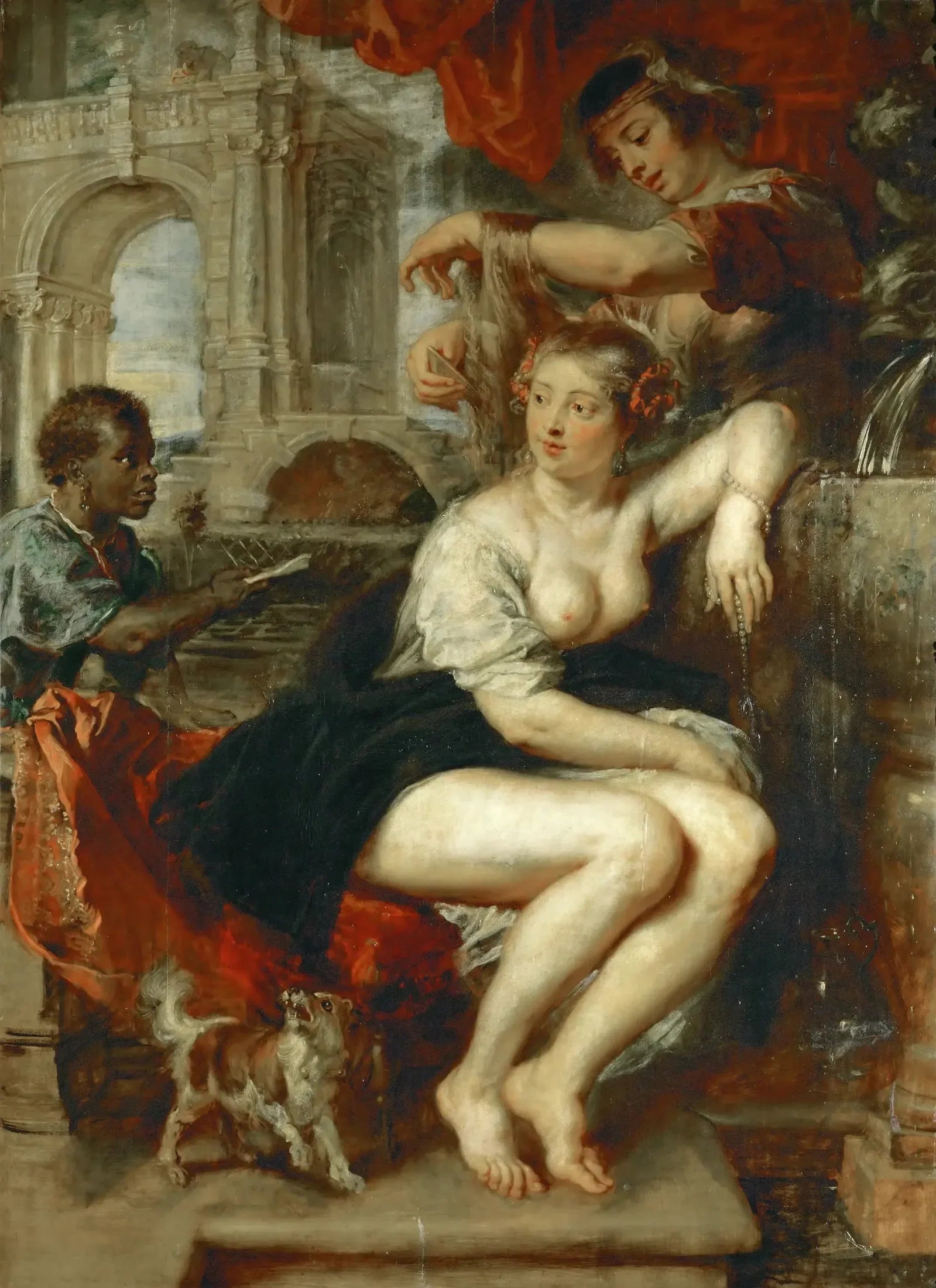 Bethsabée à la fontaine - Peter Paul Rubens image 1 reproduction de peinture à l’huile
