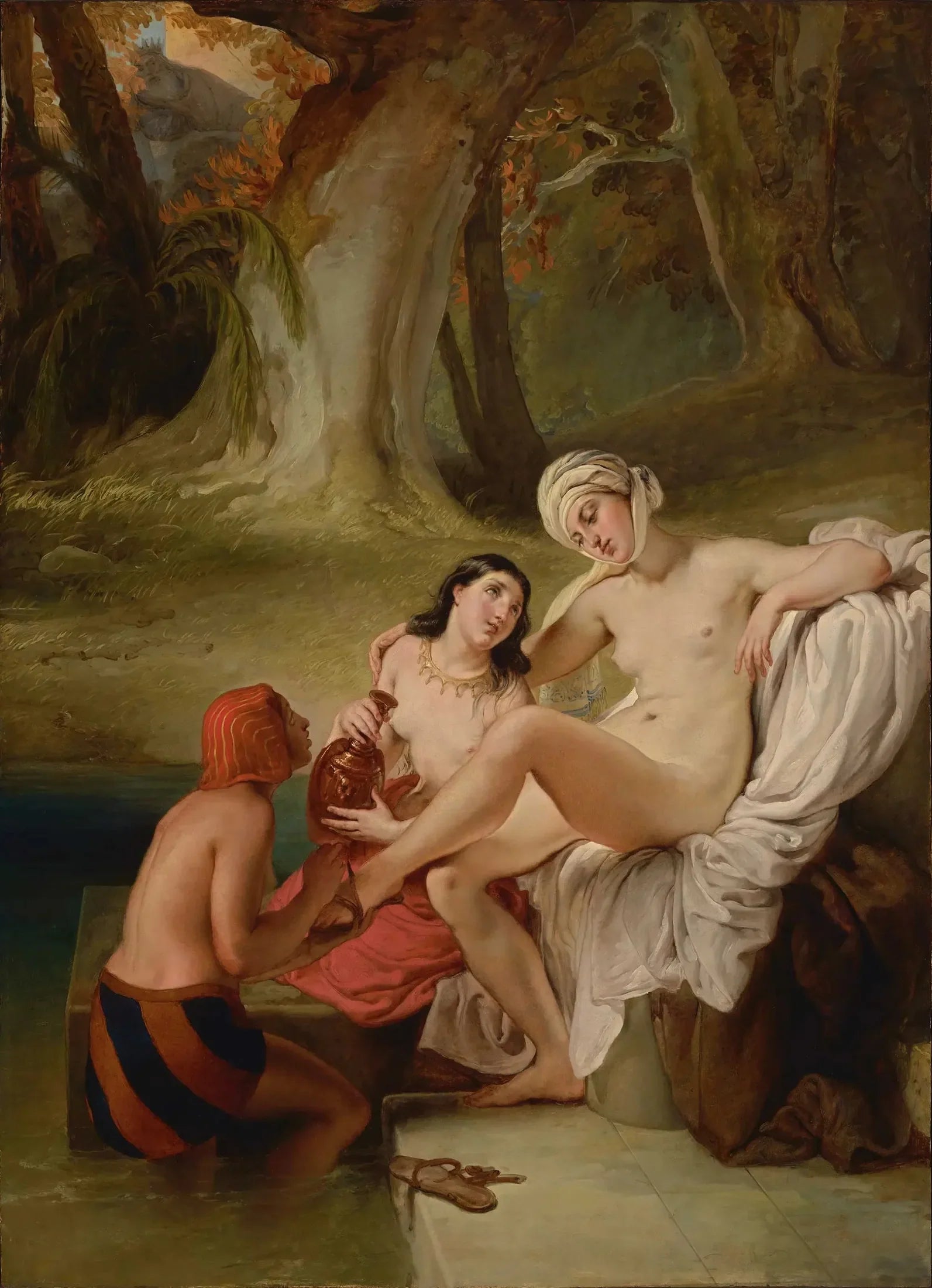 Bethsabée au bain - Francesco Hayez image 1 reproduction de peinture à l’huile