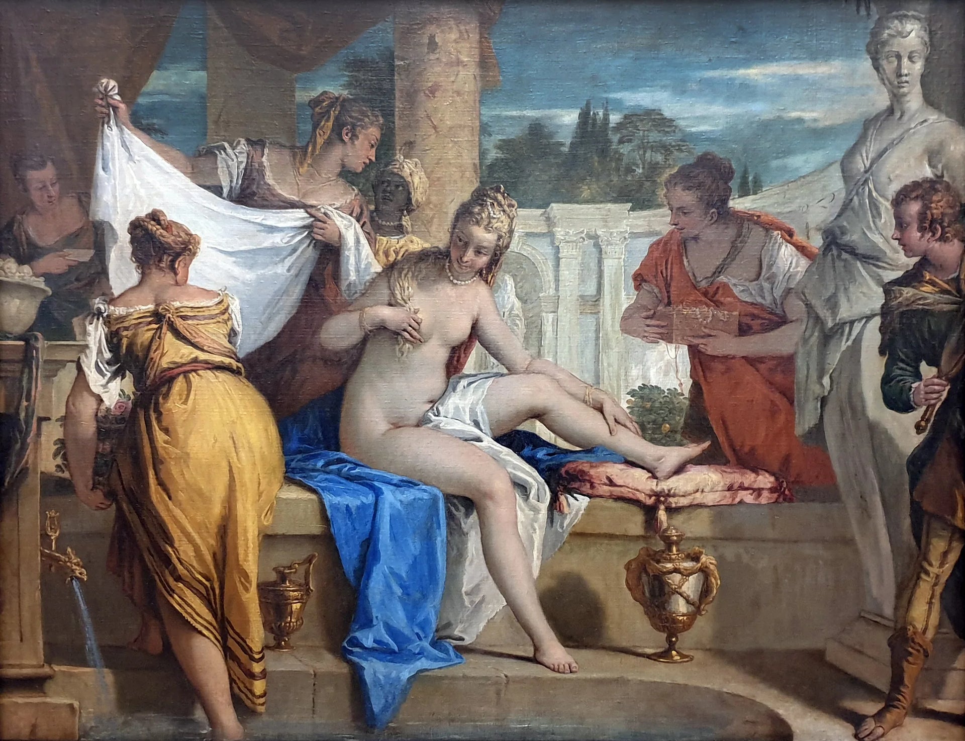 Bethsabée au bain - Sebastiano Ricci image 1 reproduction artisanale de tableau