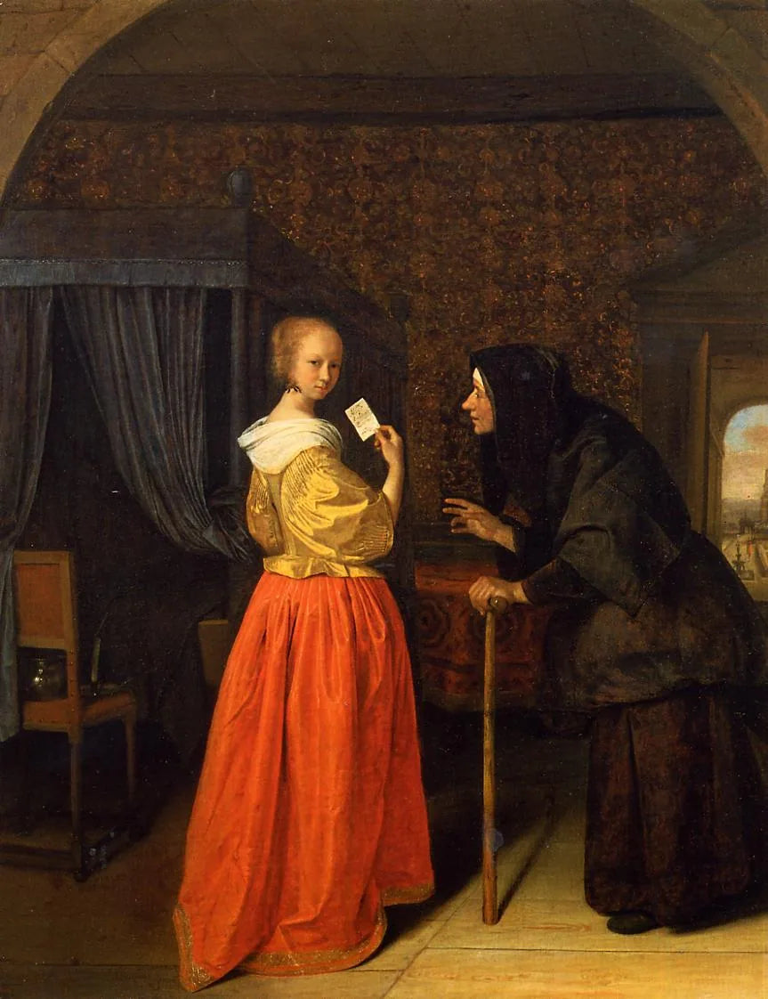 Bethsabée locataire la lettre du roi David - Jan Steen image 1 copie peinte à la main à l’huile