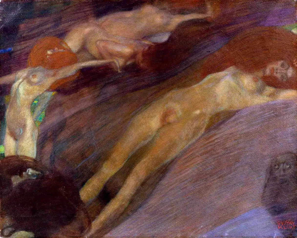 Bewegtes Wasser - Gustav Klimt image 1 reproduction d’œuvre d’art à l’huile