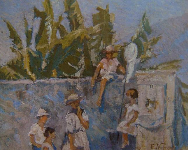 Bica - Estudo para "Garotos da Ladeira" - Eliseu Visconti image 1 tableau peint à l’huile sur toile