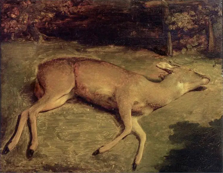 Biche morte - Gustave Courbet image 1 copie de tableau peinte à la main
