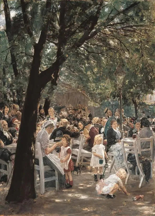 Biergarten à Munich - Max Liebermann