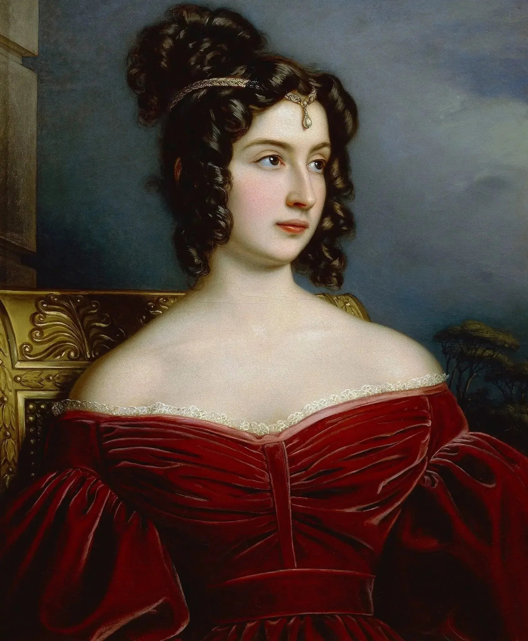 Bildnis der Marianna Gräfin Bacinetti - Joseph Karl Stieler image 1 copie de tableau peinte à la main