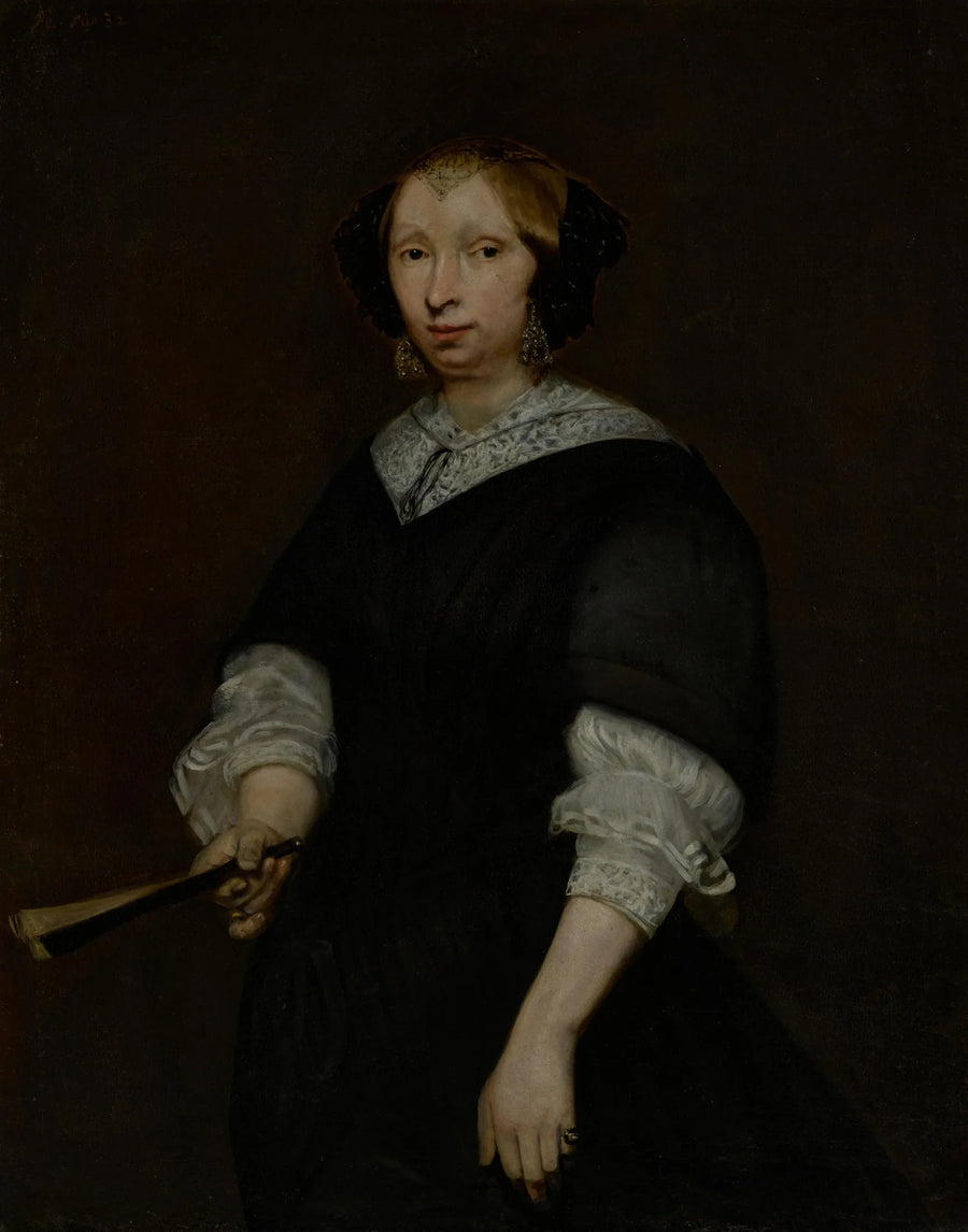 Bildnis einer Frau mit Fächer - Gerard ter Borch