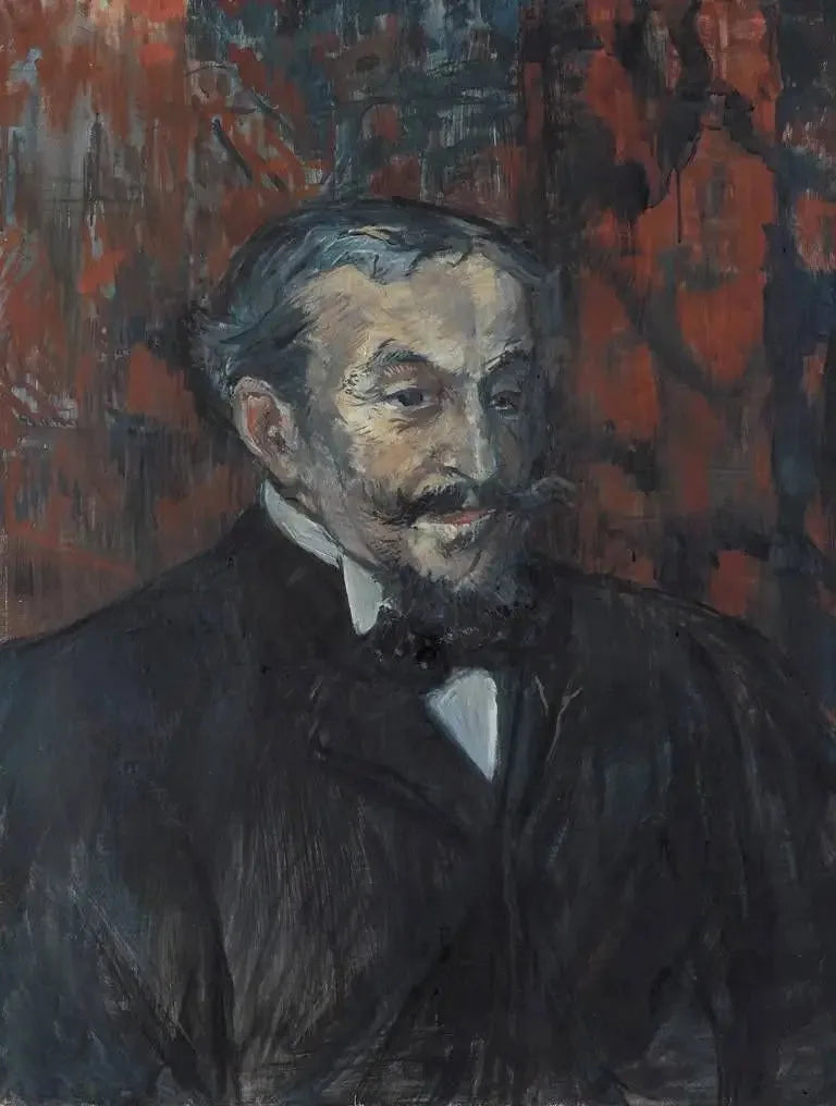 Bildnis eines Herrn (Georges de Villéchenon) - Henri de Toulouse-Lautrec image 1 tableau peint à l’huile sur toile