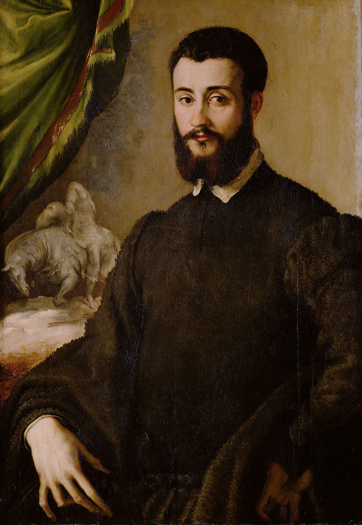 Bildnis eines Mannes aus der Familie Santacroce - Francesco Salviati image 1 copie de tableau peinte à la main