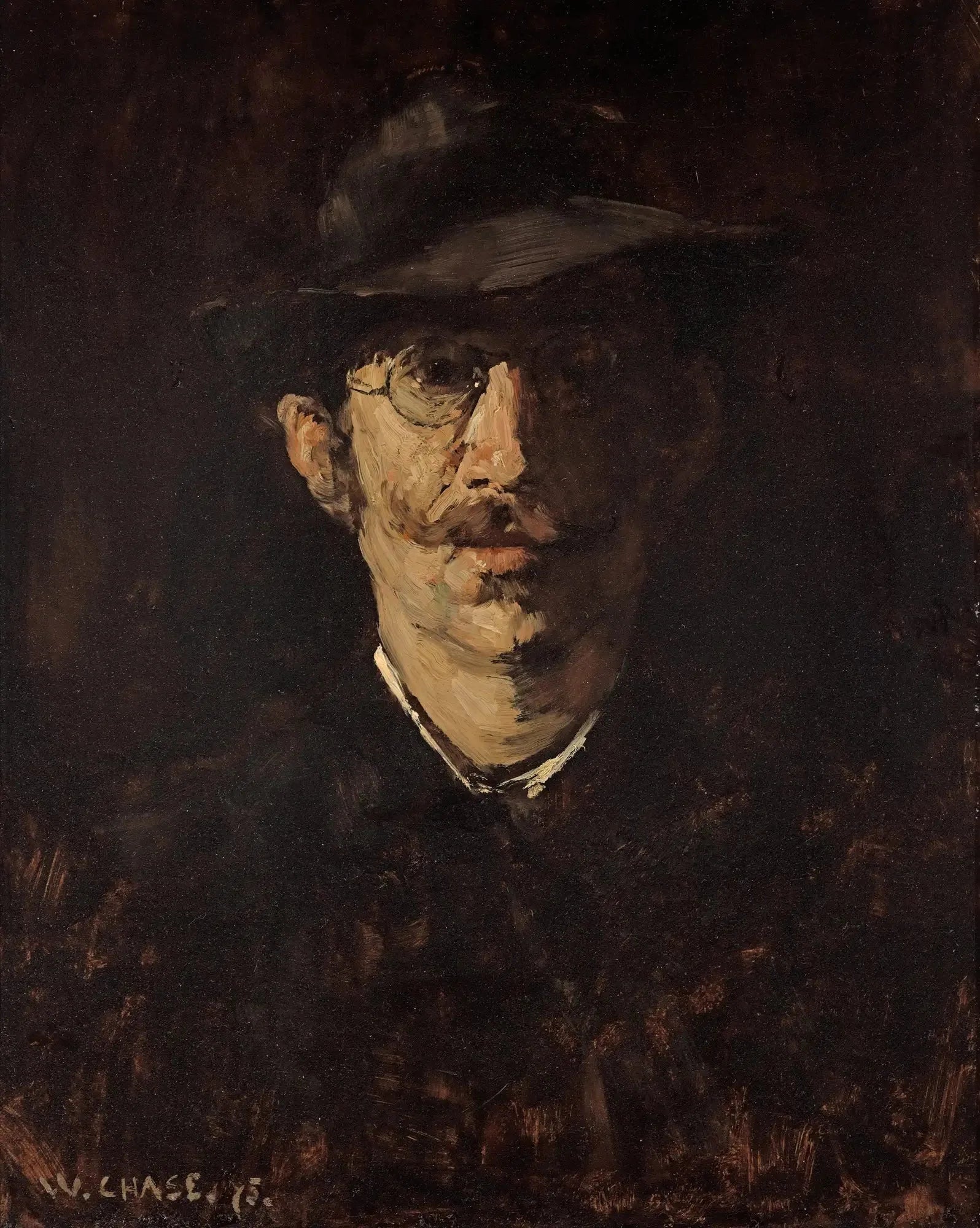 Bildnis Hugo von Habermann - William Merritt Chase image 1 reproduction artisanale de tableau
