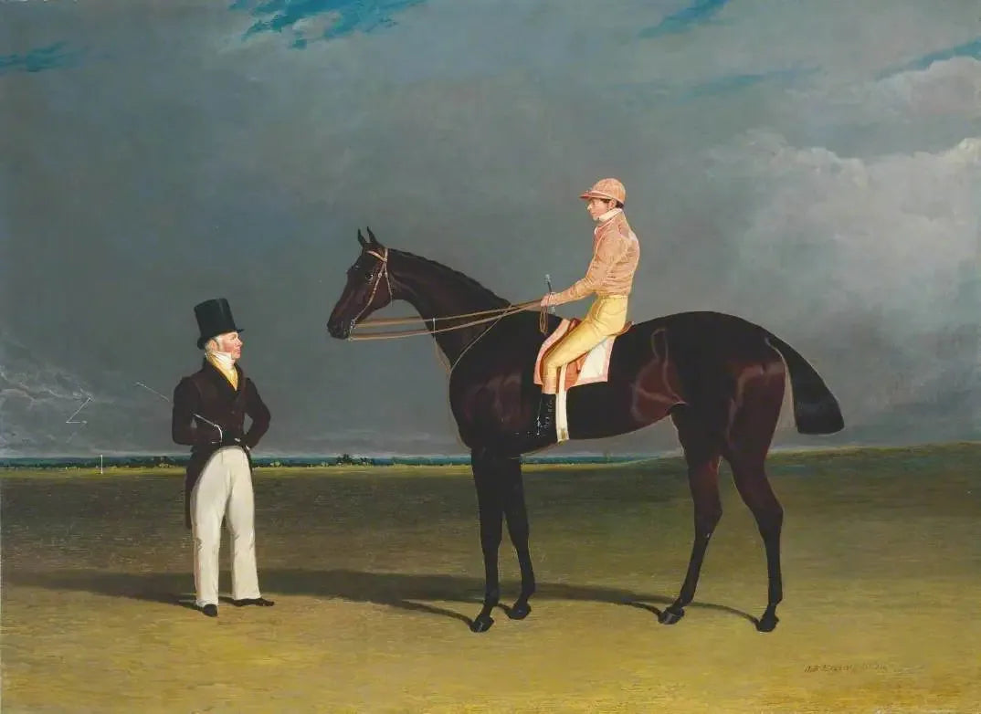 Birmingham avec Patrick Conolly Up et son propriétaire, John Beardsworth - John Frederick Herring, Sr. image 1 copie peinte à la main à l’huile